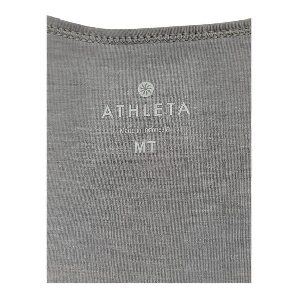 Athleta Adriana Faux Wrap Sleeveless Sccop Neck‎ Gray Dress Women's Size Medium - Picture 4 of 11